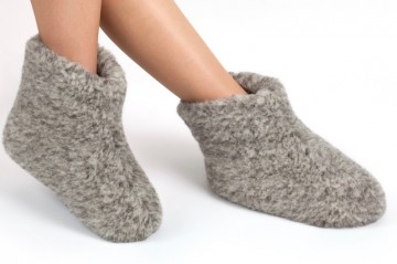 Woolwarmers slof grijs